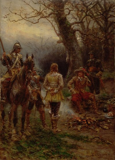 Oliver Cromwell Questioning a Prisoner, 1895 by Ernest Crofts